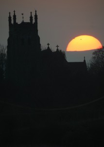 Sunset Over Wychbold Church  